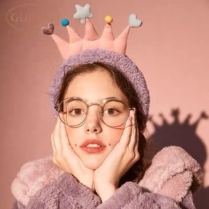 Plush crown headband